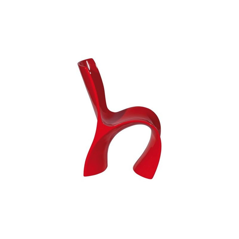 Silla monoblock de diseño fabricada en polipropileno rojo